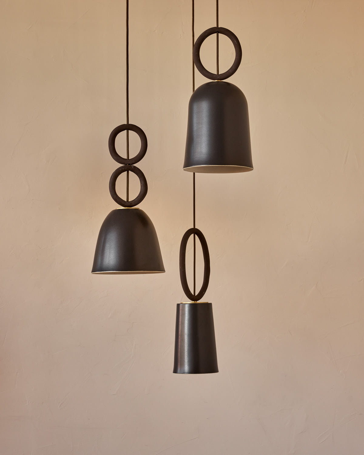 Willa Ceramic Pendant - Ebony