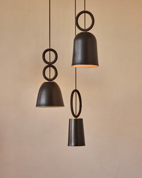 Willa Ceramic Pendant - Ebony