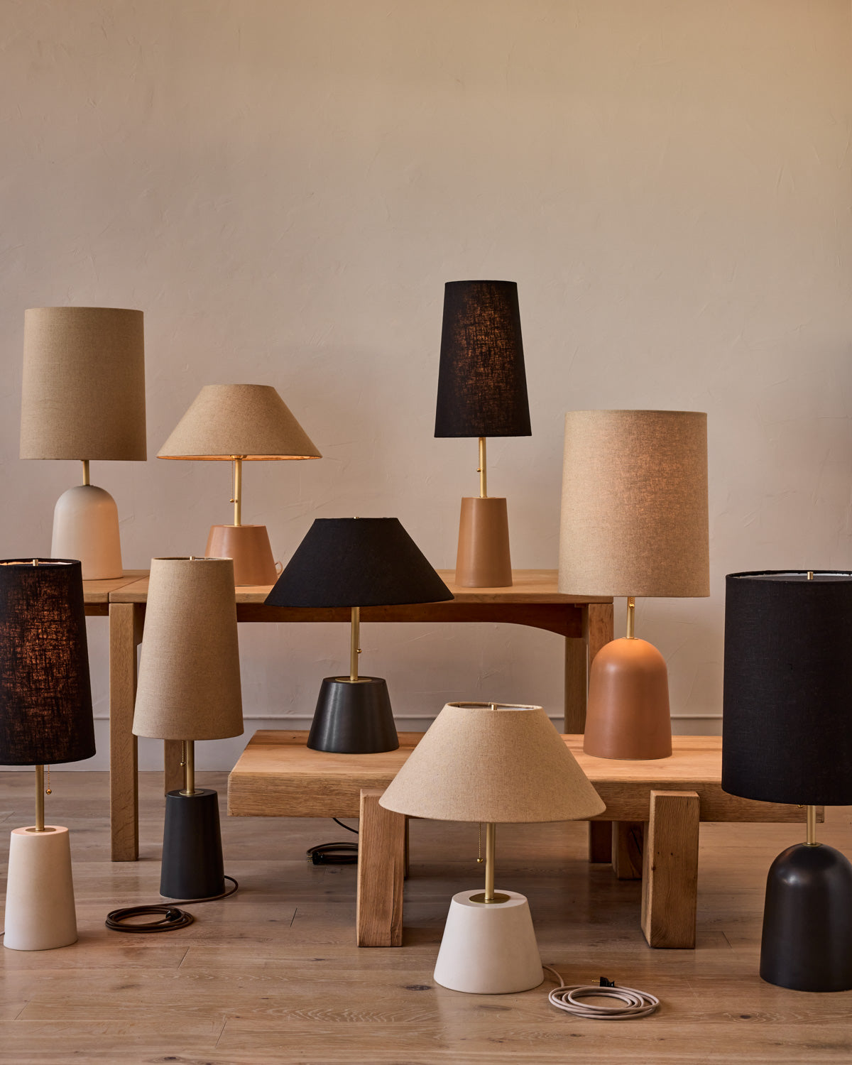 Layla Ceramic Table Lamp - Chestnut