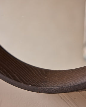 Round Danish Wooden Mirror