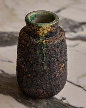 Pair of Birch Bark Ceramic Vessels