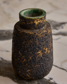 Pair of Birch Bark Ceramic Vessels