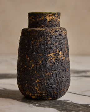 Pair of Birch Bark Ceramic Vessels