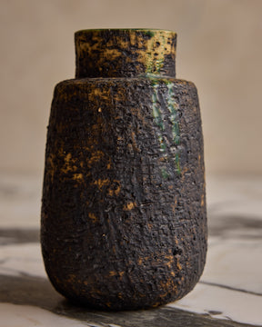 Pair of Birch Bark Ceramic Vessels