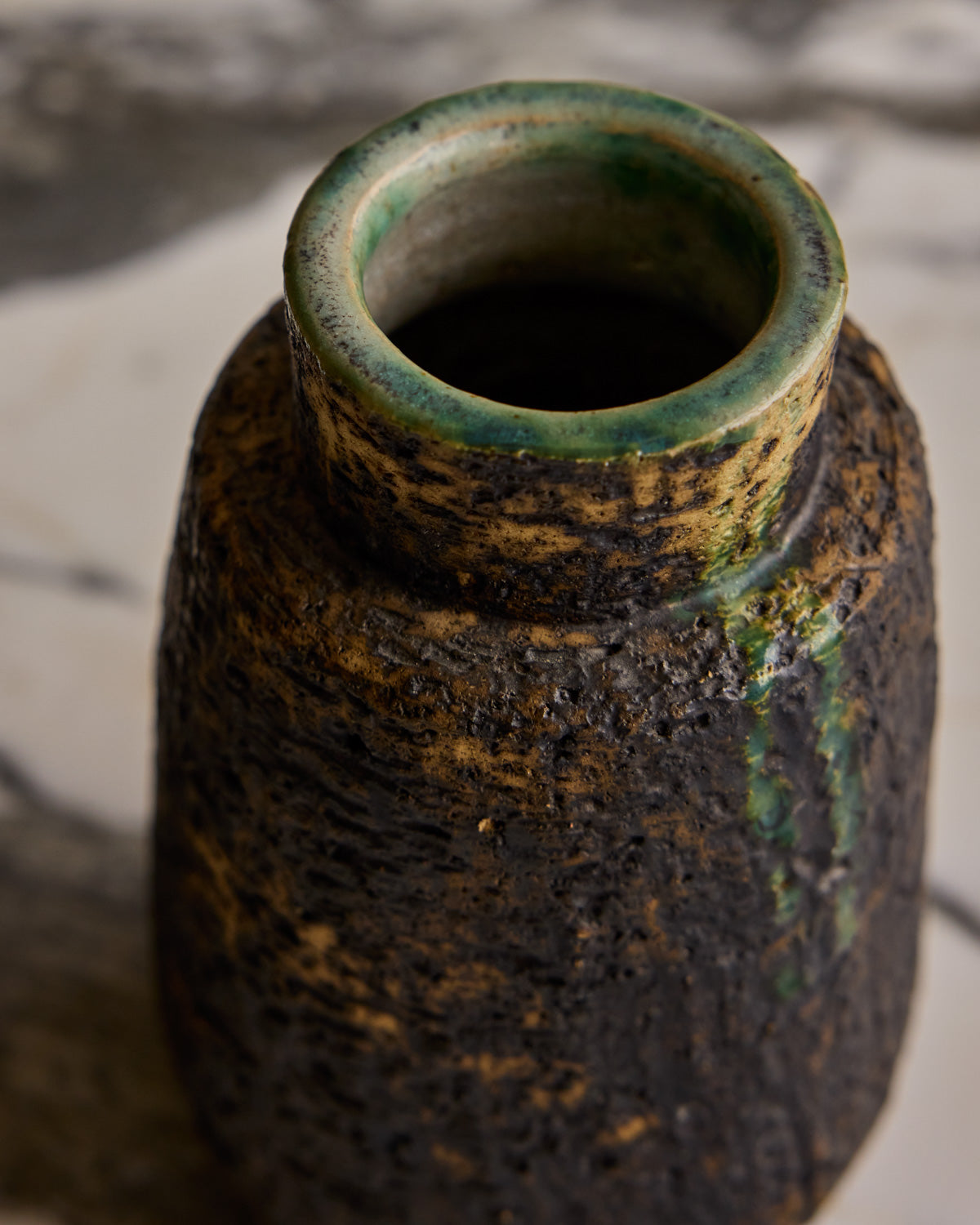 Pair of Birch Bark Ceramic Vessels