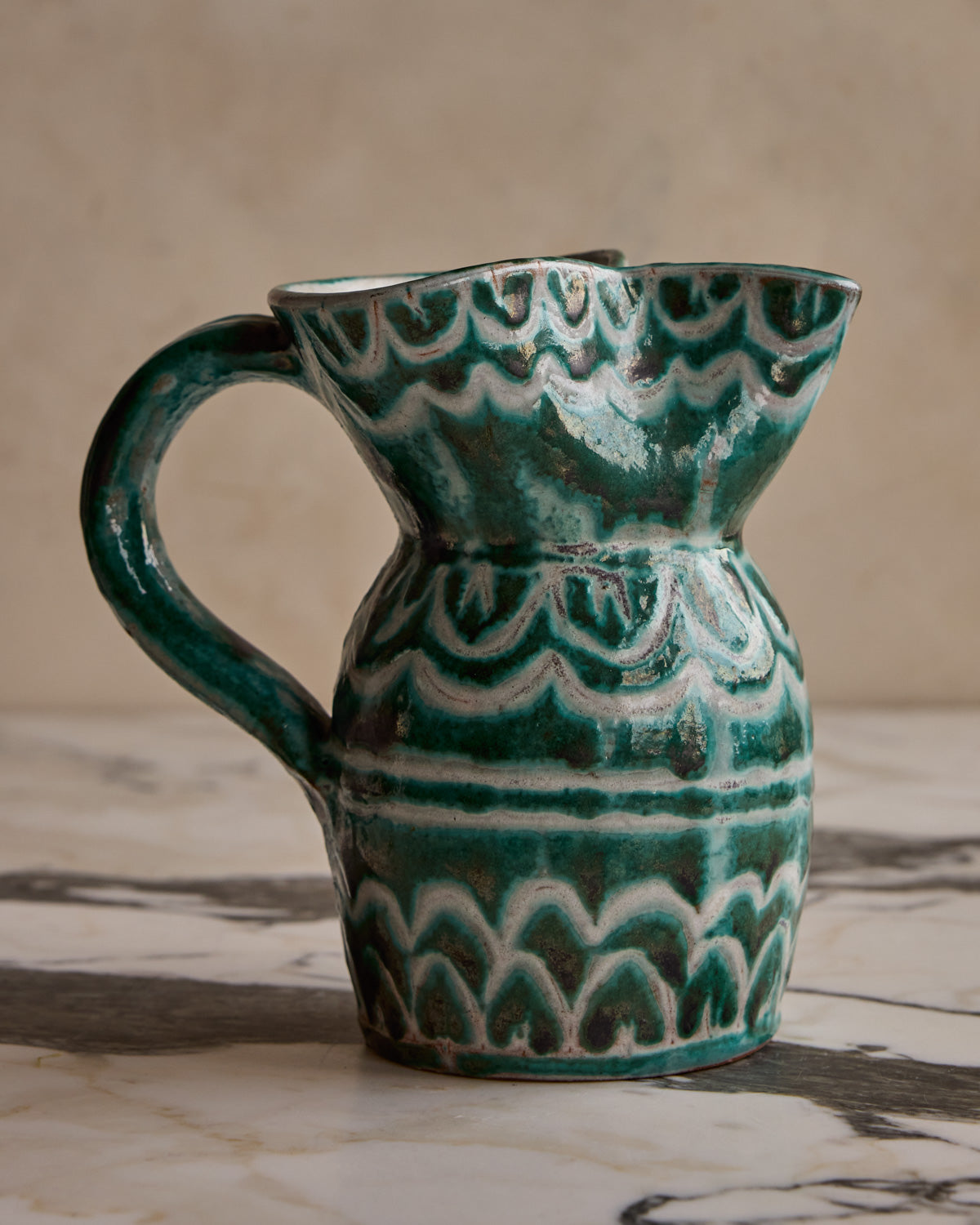 Emerald Glaze Pitcher