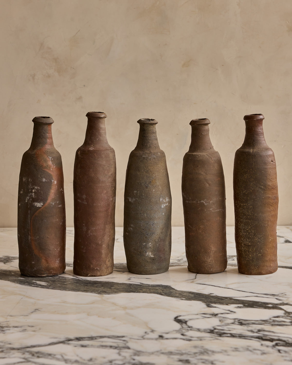 French Calvados Bottles - Set of 5