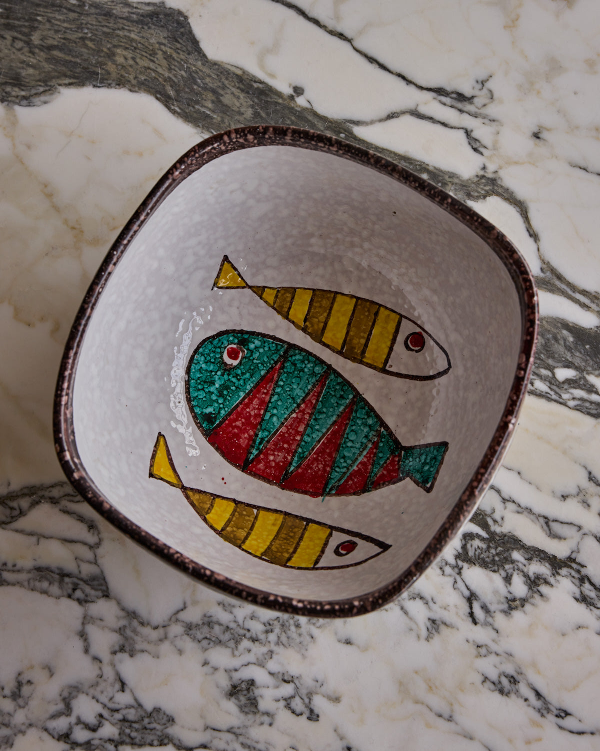 1950s Italian Ceramic Fish Bowl