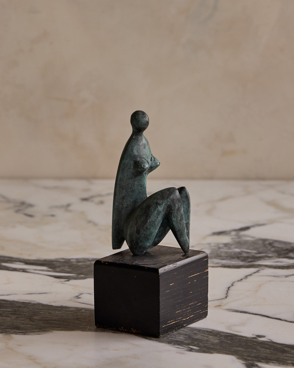 Small Bronze Lady Sculpture