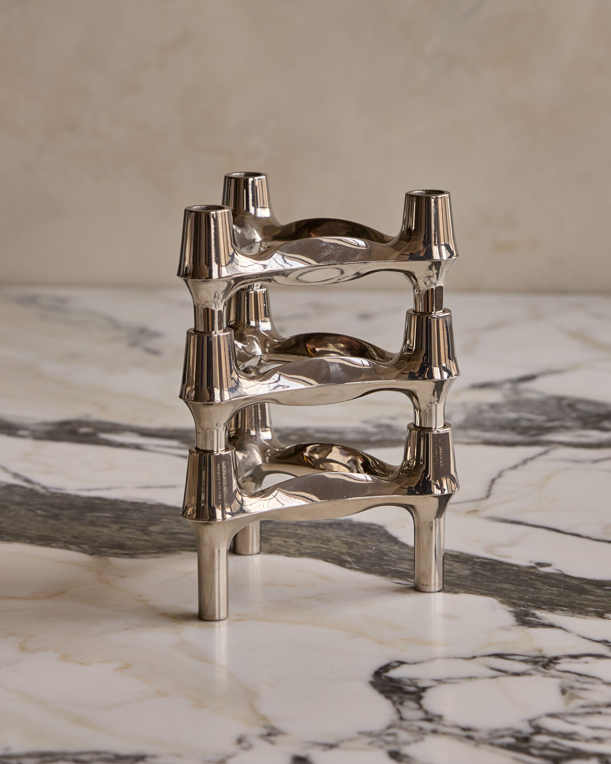Trio of BMF Stacking Candle Holders by STOFF Nagel