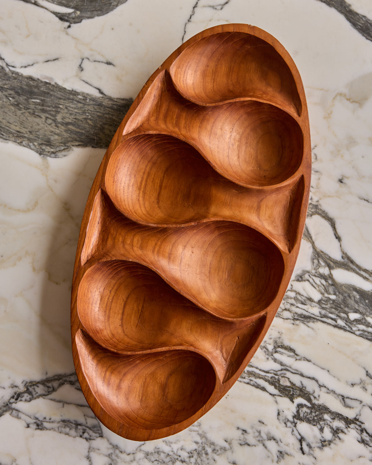 Teak Carved Party Tray