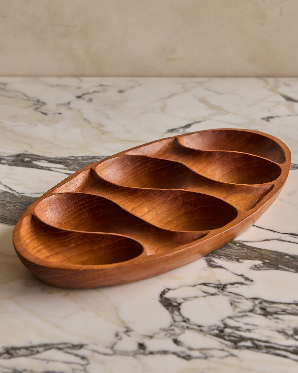 Teak Carved Party Tray