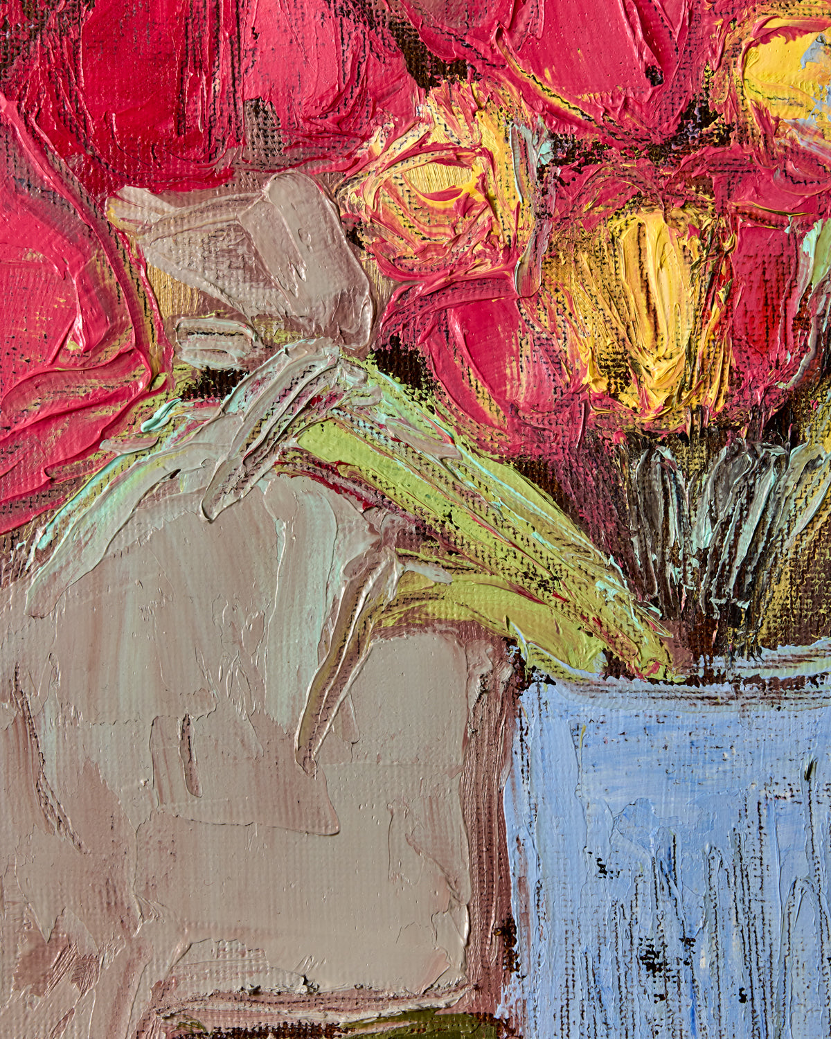 Bouquet in Blue Vase
