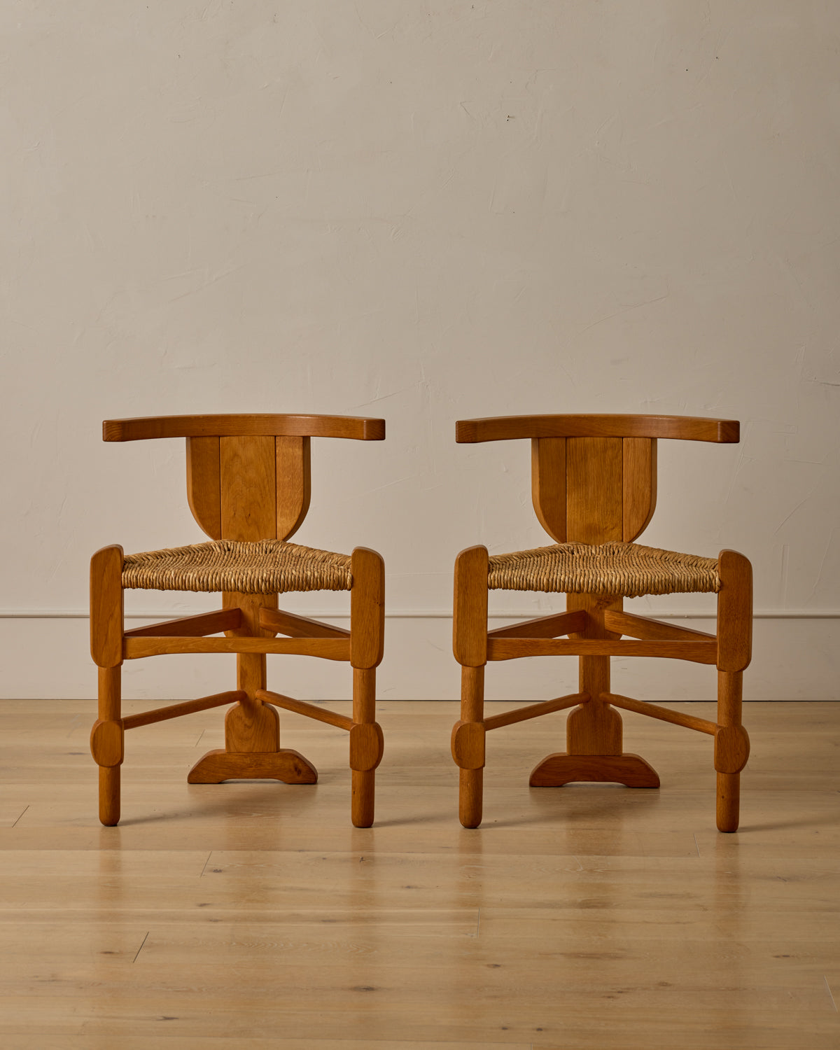 Pair of Sculptural Accent Chairs