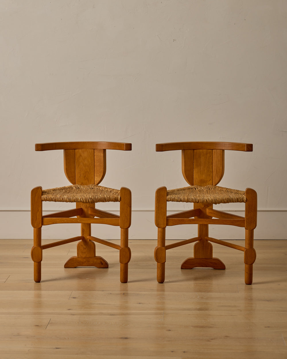 Pair of Sculptural Accent Chairs by Bernhard Hoetger