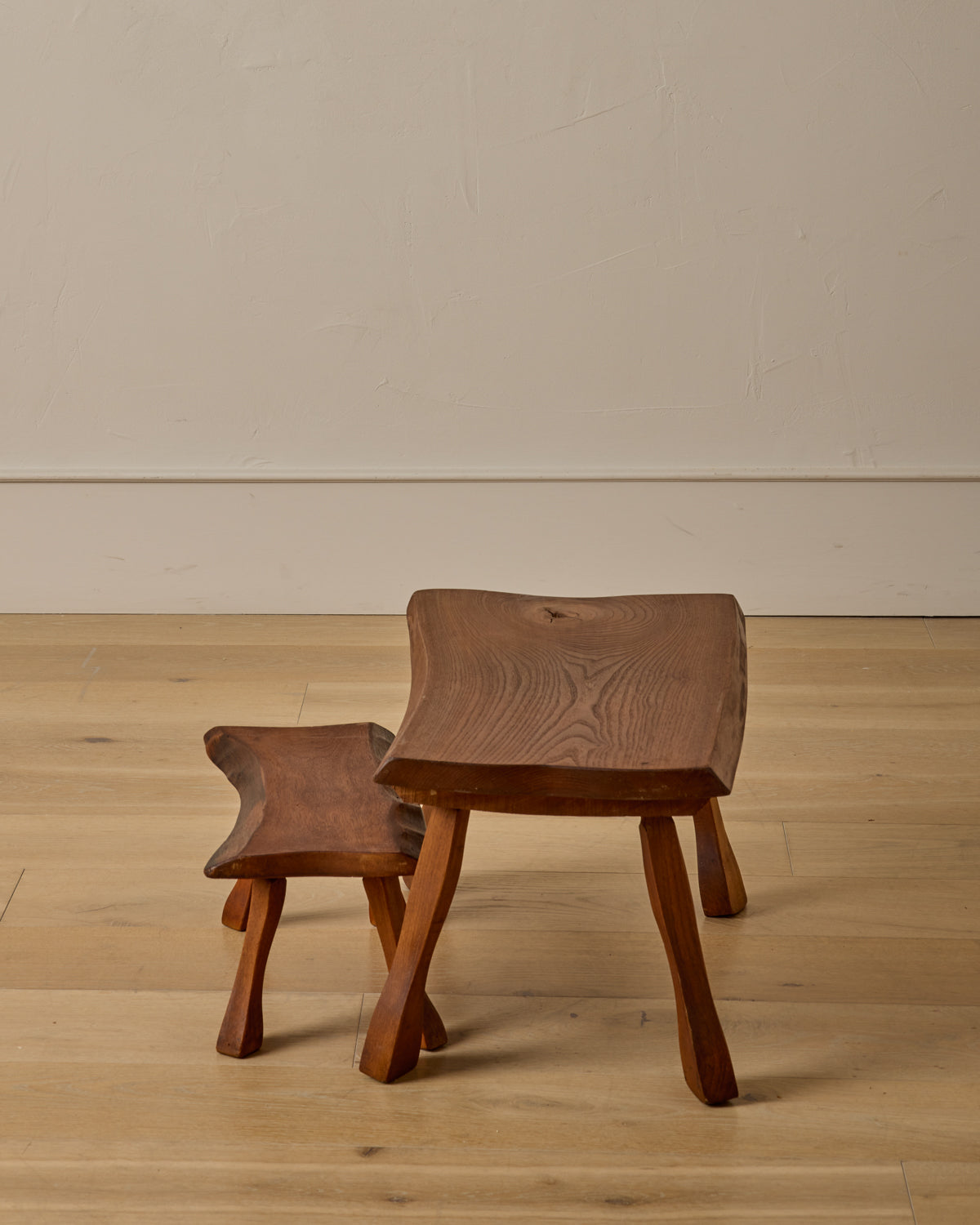 Pair of Brutalist Nesting Tables