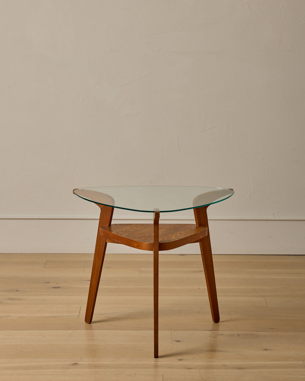 1950s French Glass Top Coffee Table