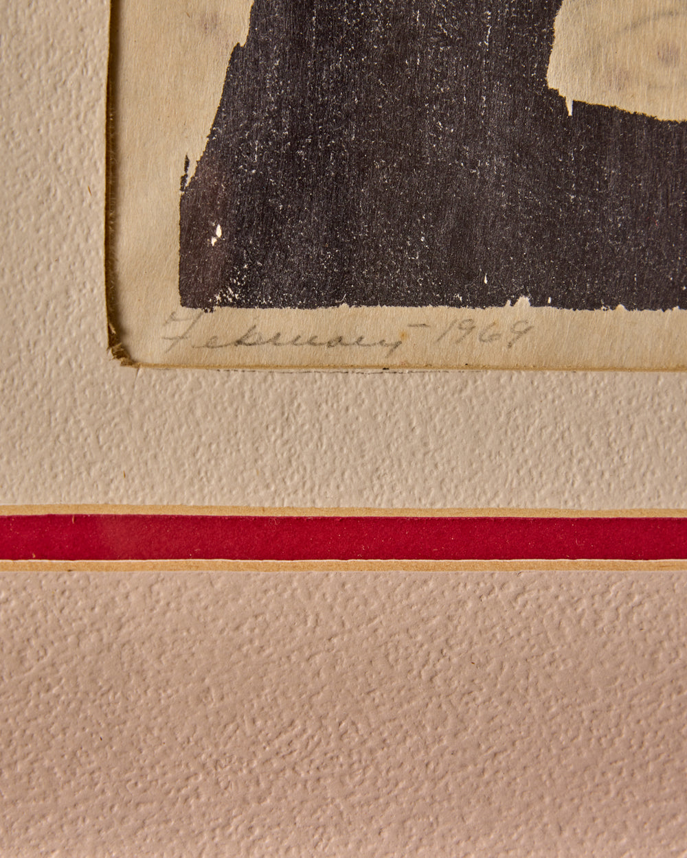 1960s Abstract Woodblock