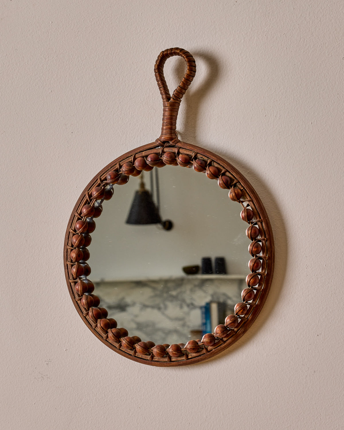 Beaded Hanging Mirror