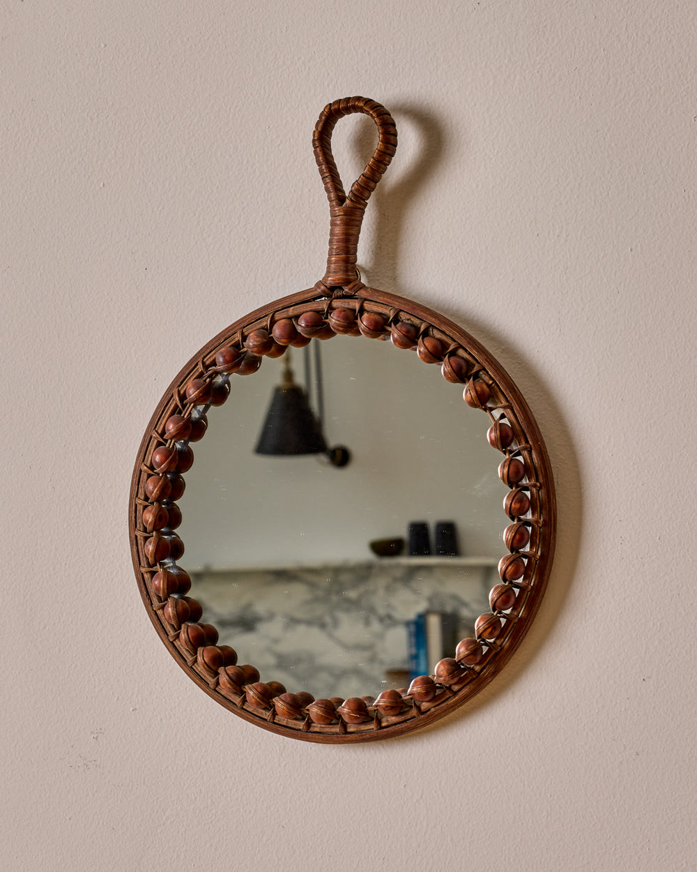 Beaded Hanging Mirror