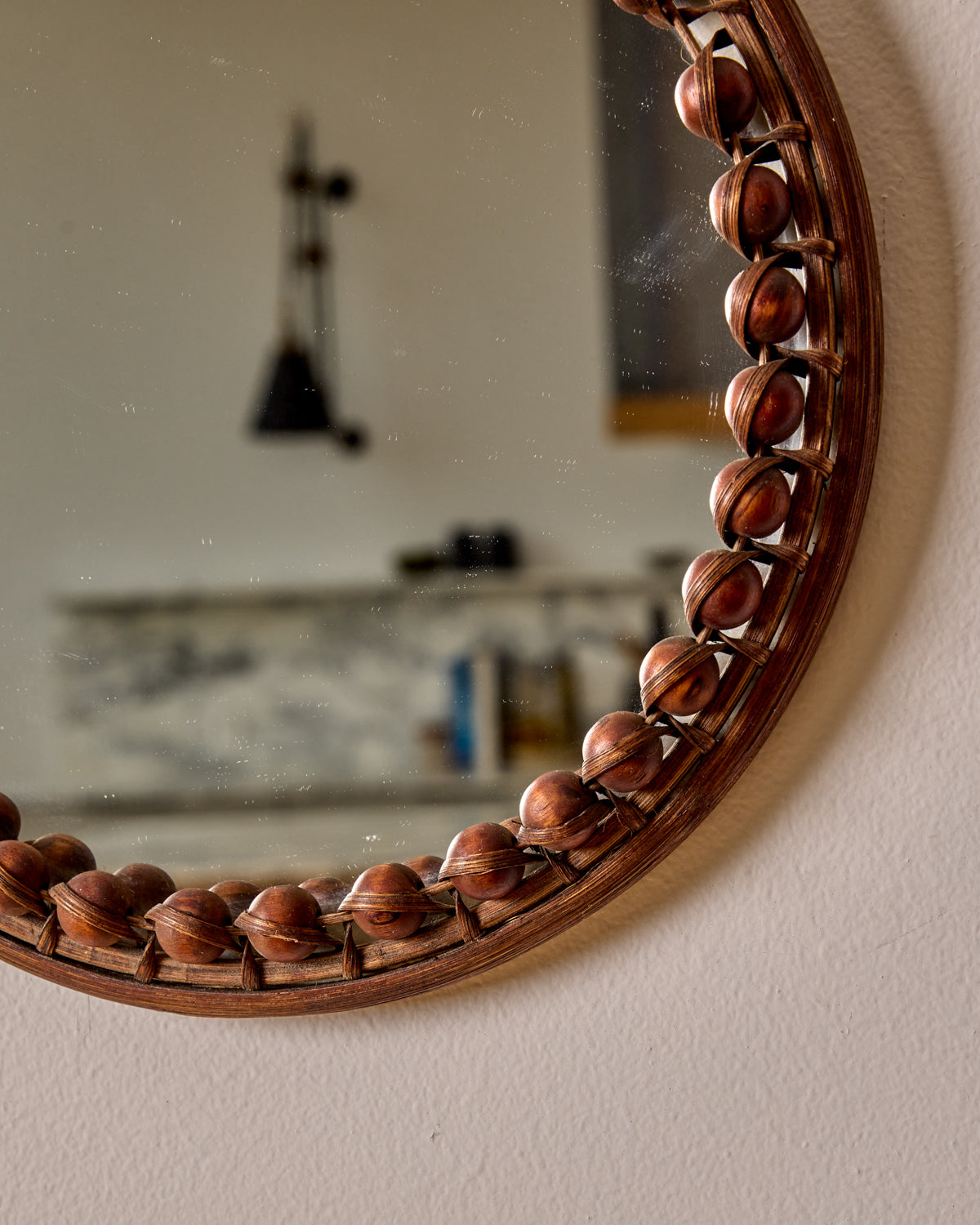 Beaded Hanging Mirror