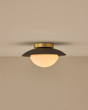 Edmund Flush Mount - Almost Black Ceramic