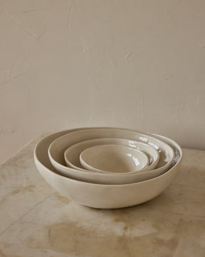 Organic Ceramic Nesting Bowls - Salt