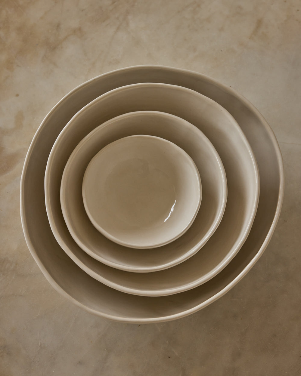 Organic Ceramic Nesting Bowls - Salt