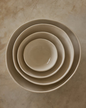 Organic Ceramic Nesting Bowls - Salt