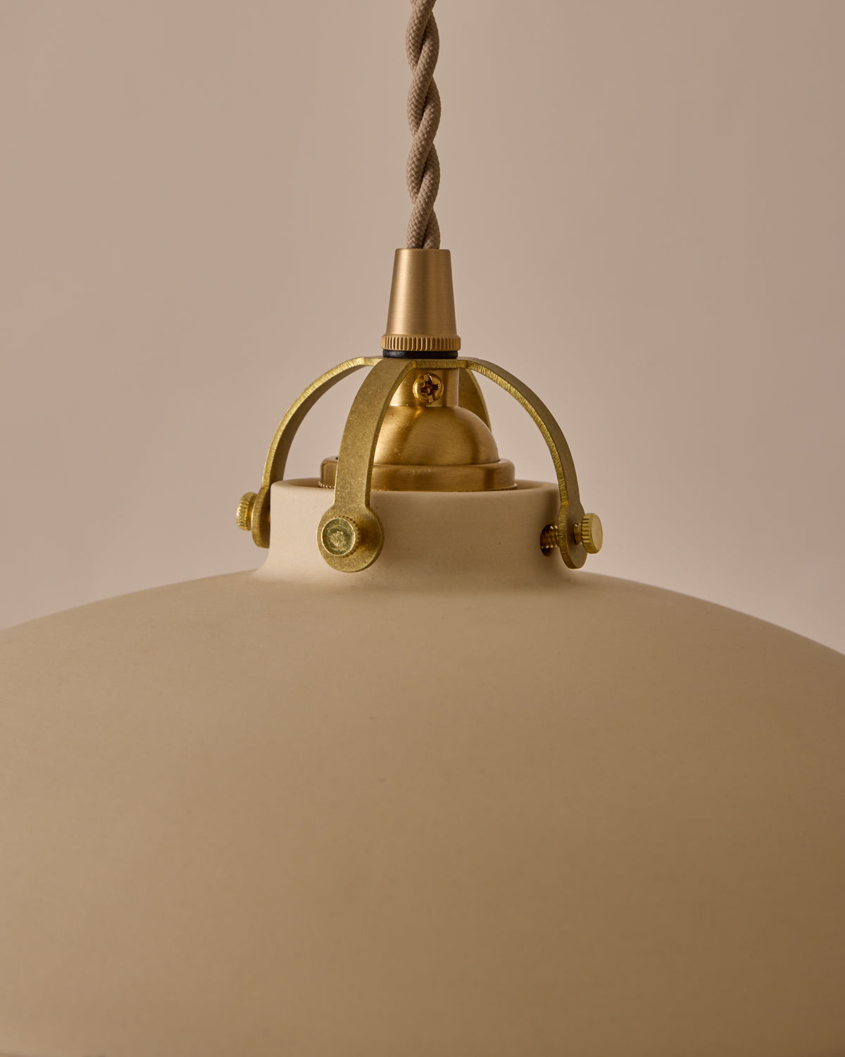 #shade-finish_biscuit ceramic #Cord-Color---Glass_Beige Cord - Clear Globe