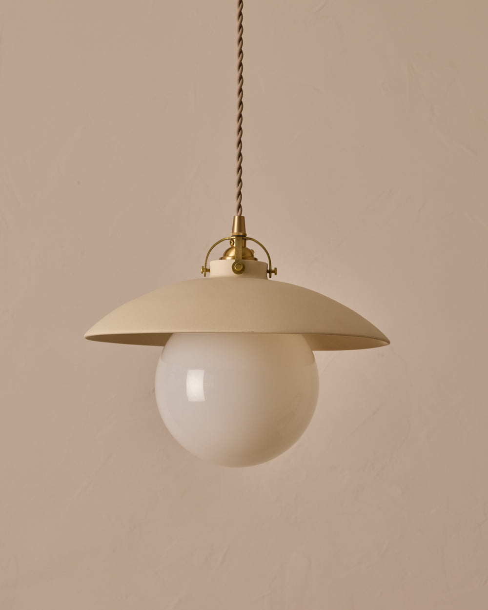 #shade-finish_biscuit ceramic #Cord-Color---Glass_Beige Cord - White Globe
