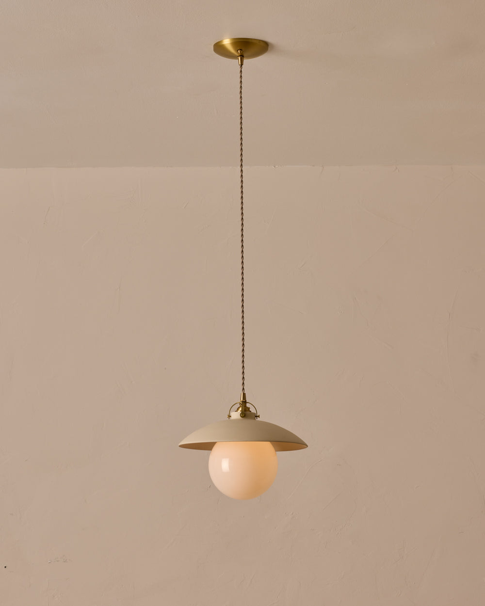 #shade-finish_biscuit ceramic #Cord-Color---Glass_Beige Cord - White Globe