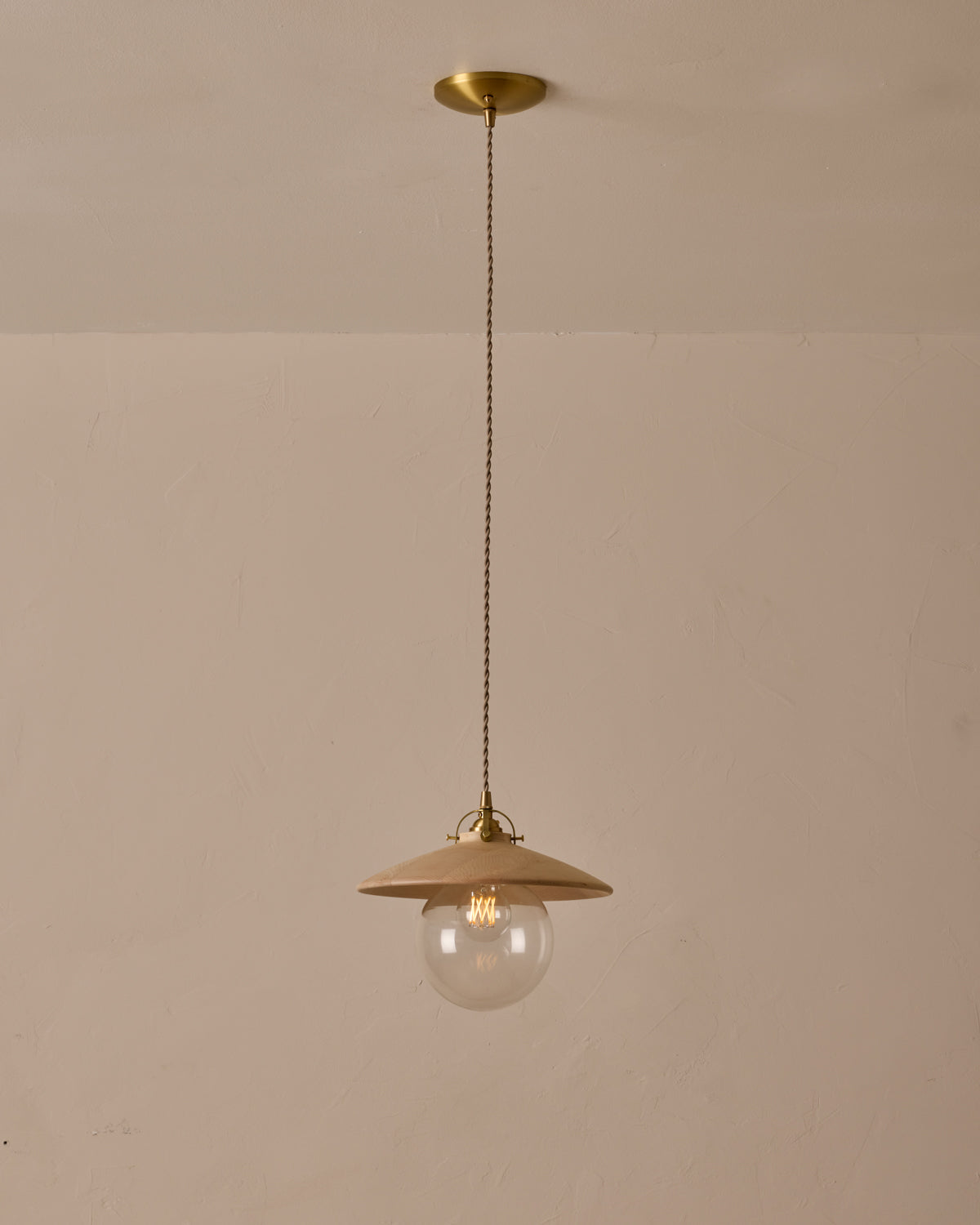 #shade-finish_clear maple #Cord-Color---Glass_beige Cord - Clear Globe