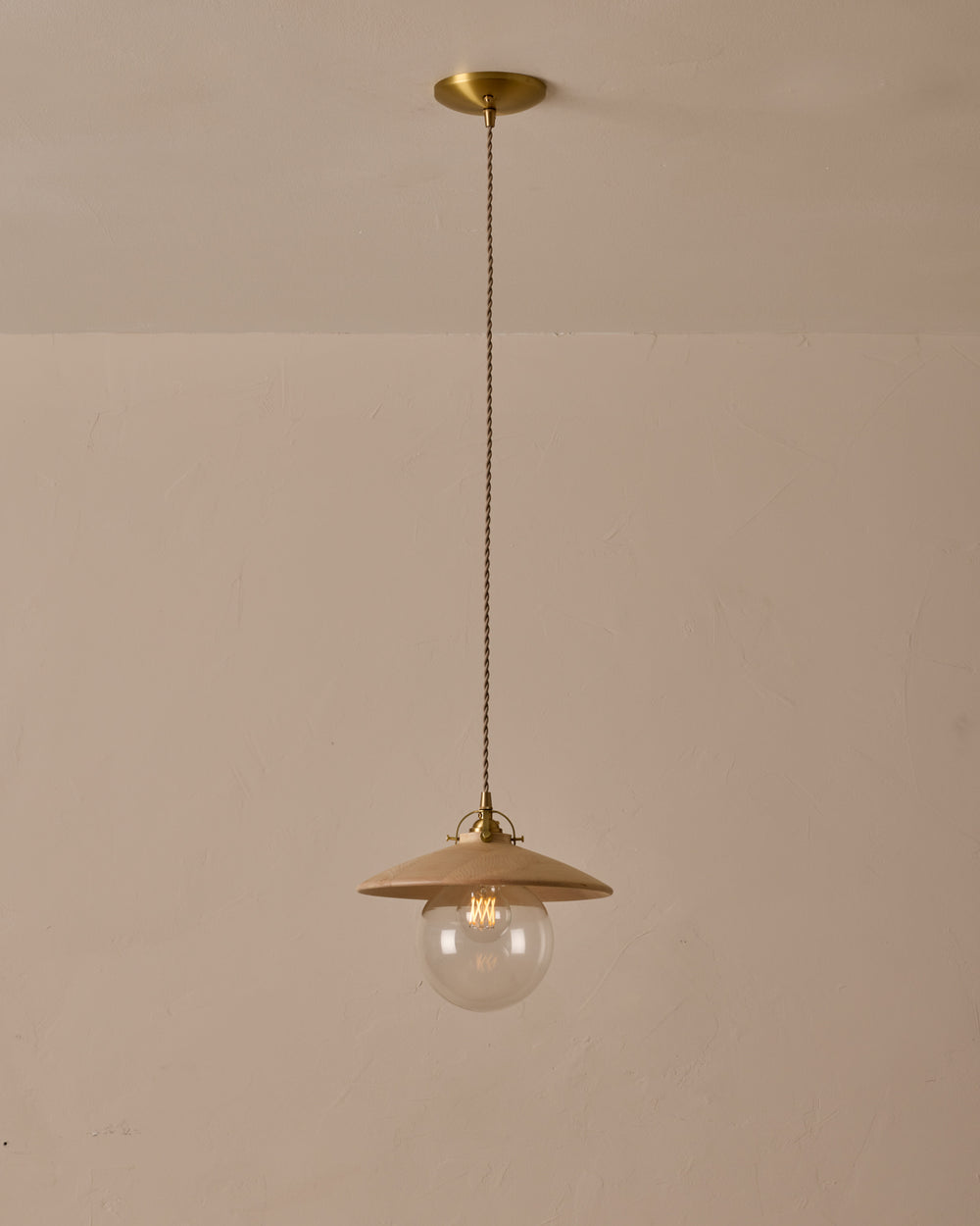 #shade-finish_clear maple #Cord-Color---Glass_beige Cord - Clear Globe