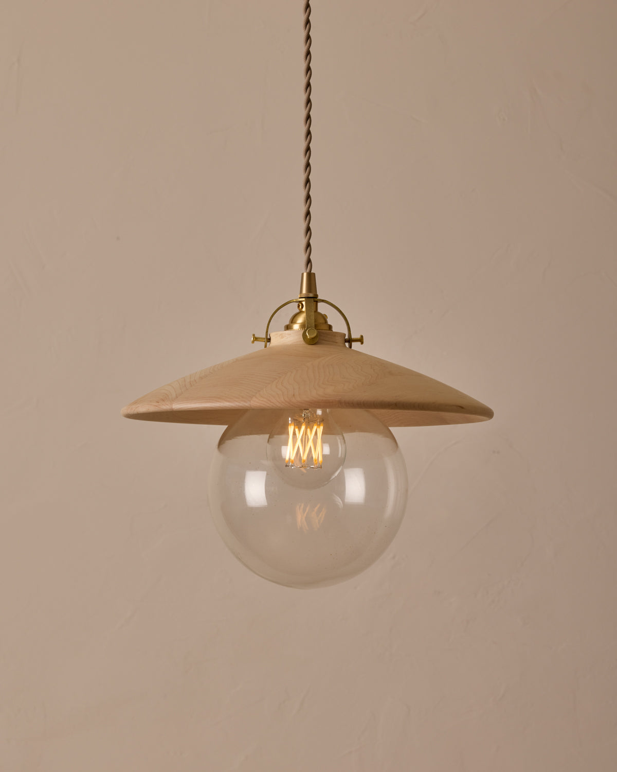 #shade-finish_clear maple #Cord-Color---Glass_beige Cord - Clear Globe