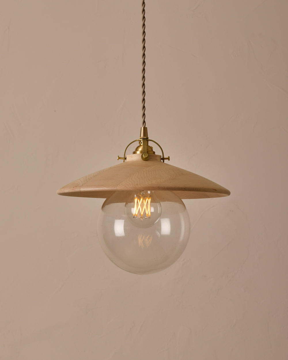 #shade-finish_clear maple #Cord-Color---Glass_beige Cord - Clear Globe
