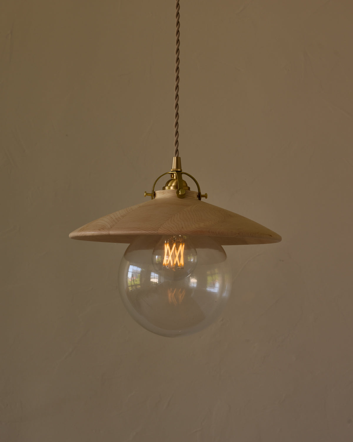 #shade-finish_clear maple #Cord-Color---Glass_beige Cord - Clear Globe