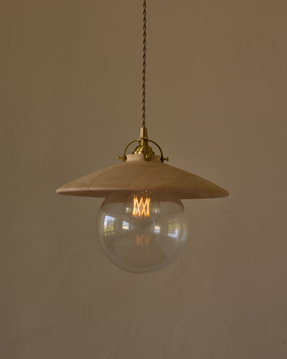 #shade-finish_clear maple #Cord-Color---Glass_beige Cord - Clear Globe