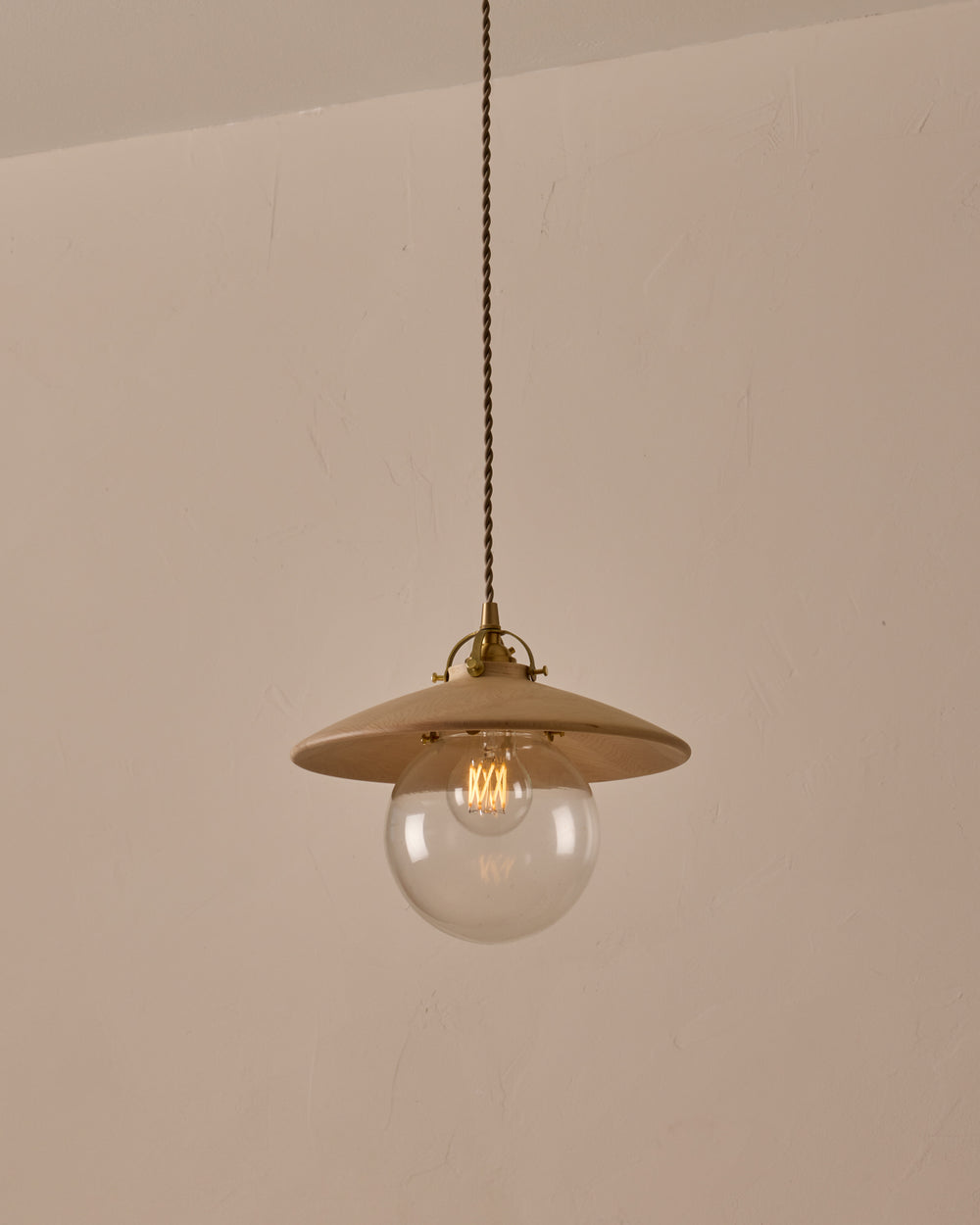 #shade-finish_clear maple #Cord-Color---Glass_beige Cord - Clear Globe