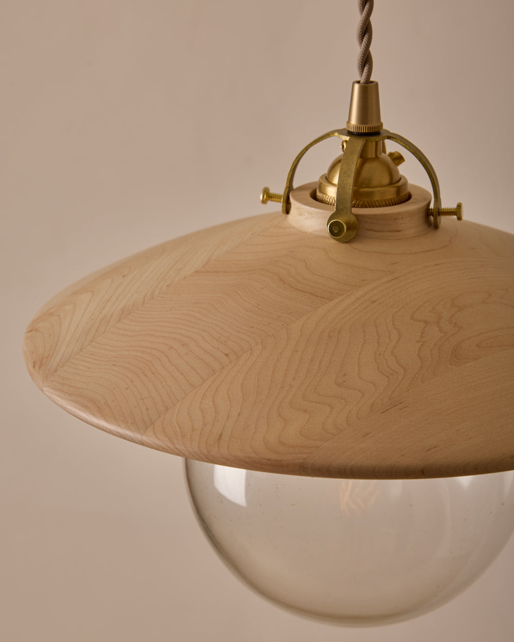#shade-finish_clear maple #Cord-Color---Glass_beige Cord - Clear Globe