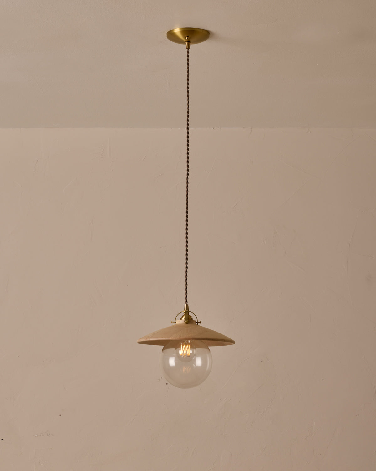 #shade-finish_clear maple #Cord-Color---Glass_Brown Cord - Clear Globe