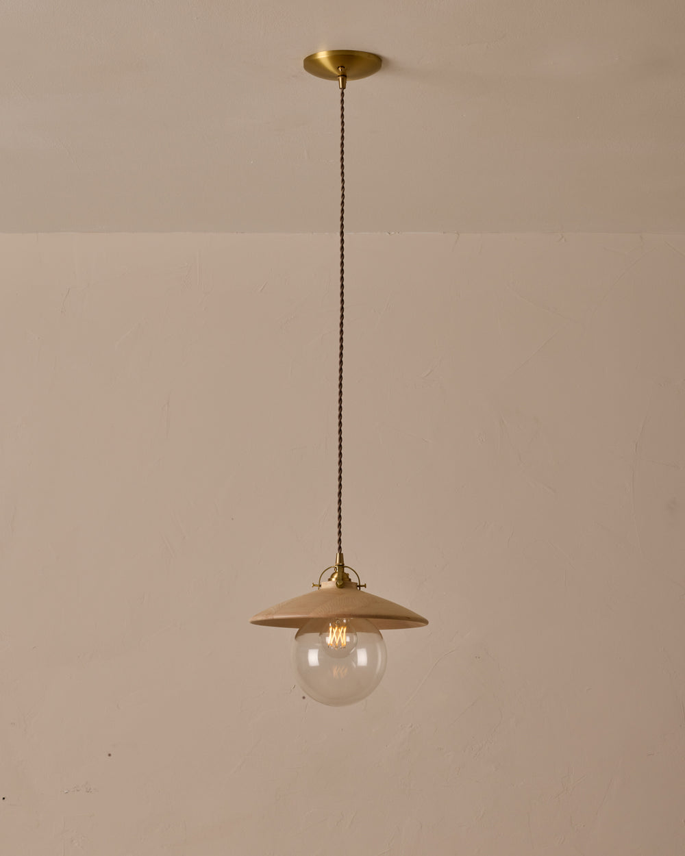 #shade-finish_clear maple #Cord-Color---Glass_Brown Cord - Clear Globe