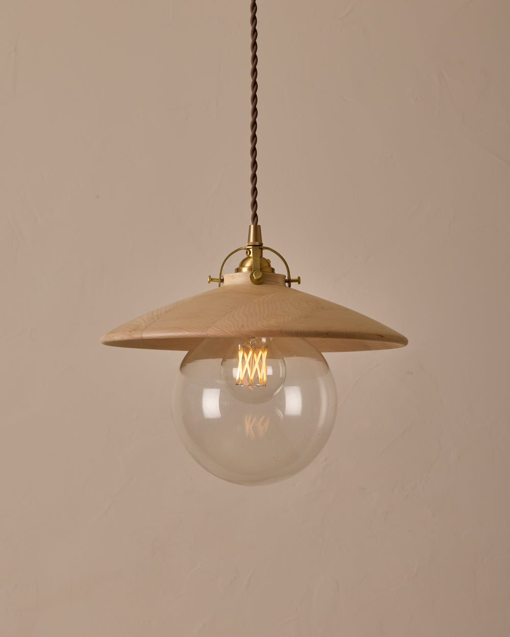 #shade-finish_clear maple #Cord-Color---Glass_Brown Cord - Clear Globe