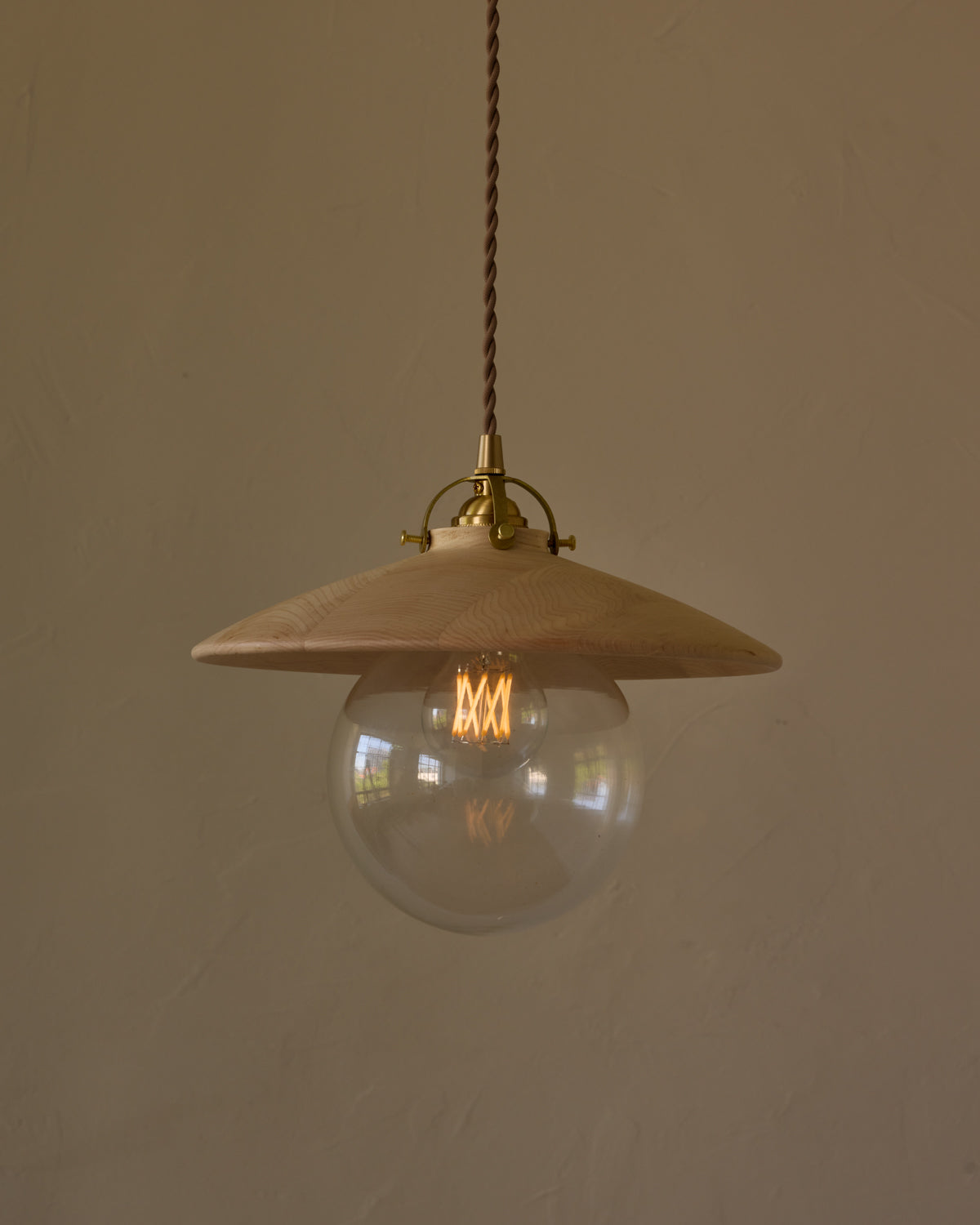 #shade-finish_clear maple #Cord-Color---Glass_Brown Cord - Clear Globe