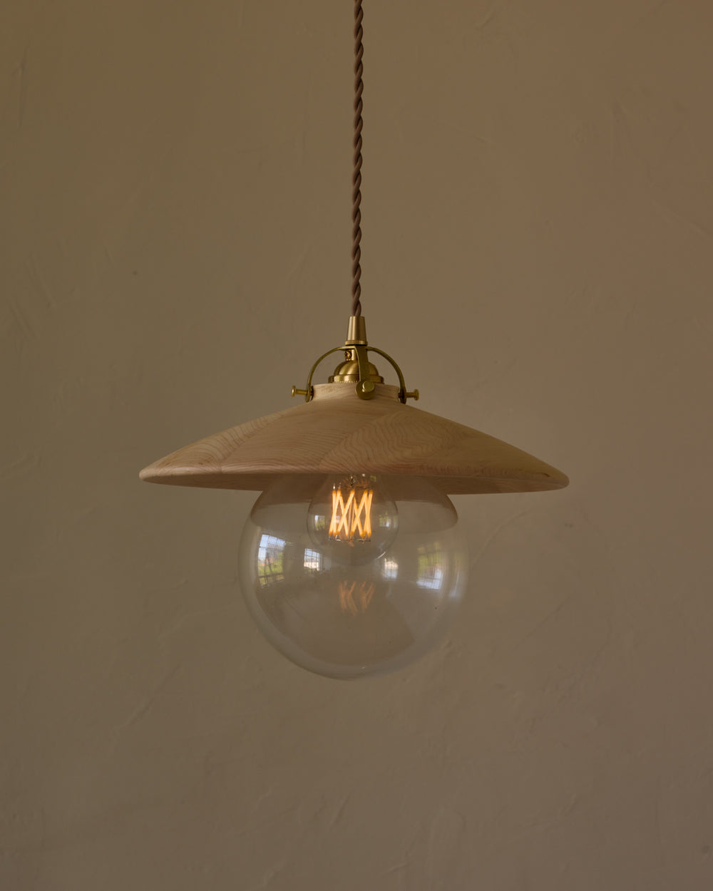 #shade-finish_clear maple #Cord-Color---Glass_Brown Cord - Clear Globe