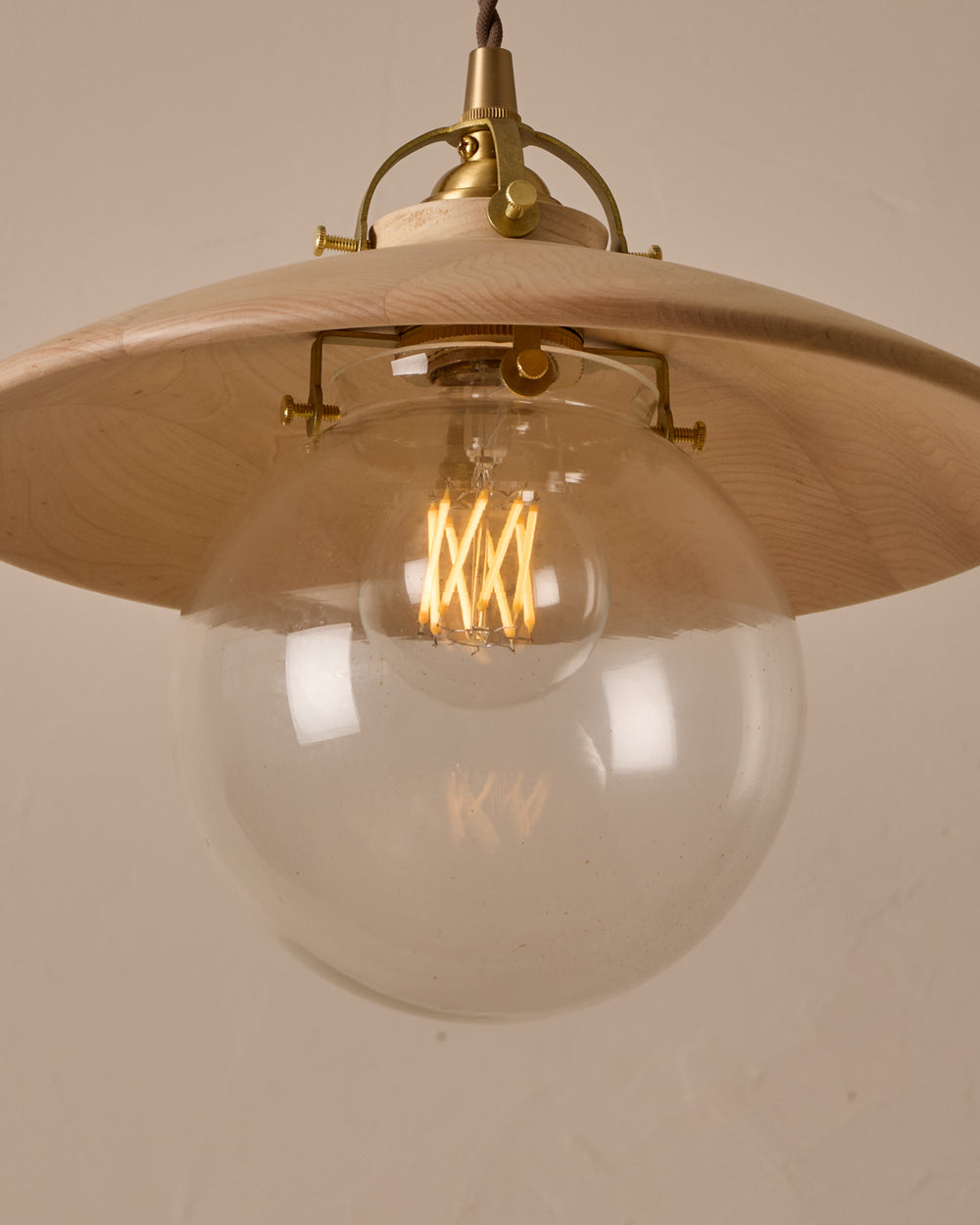 #shade-finish_clear maple #Cord-Color---Glass_Brown Cord - Clear Globe