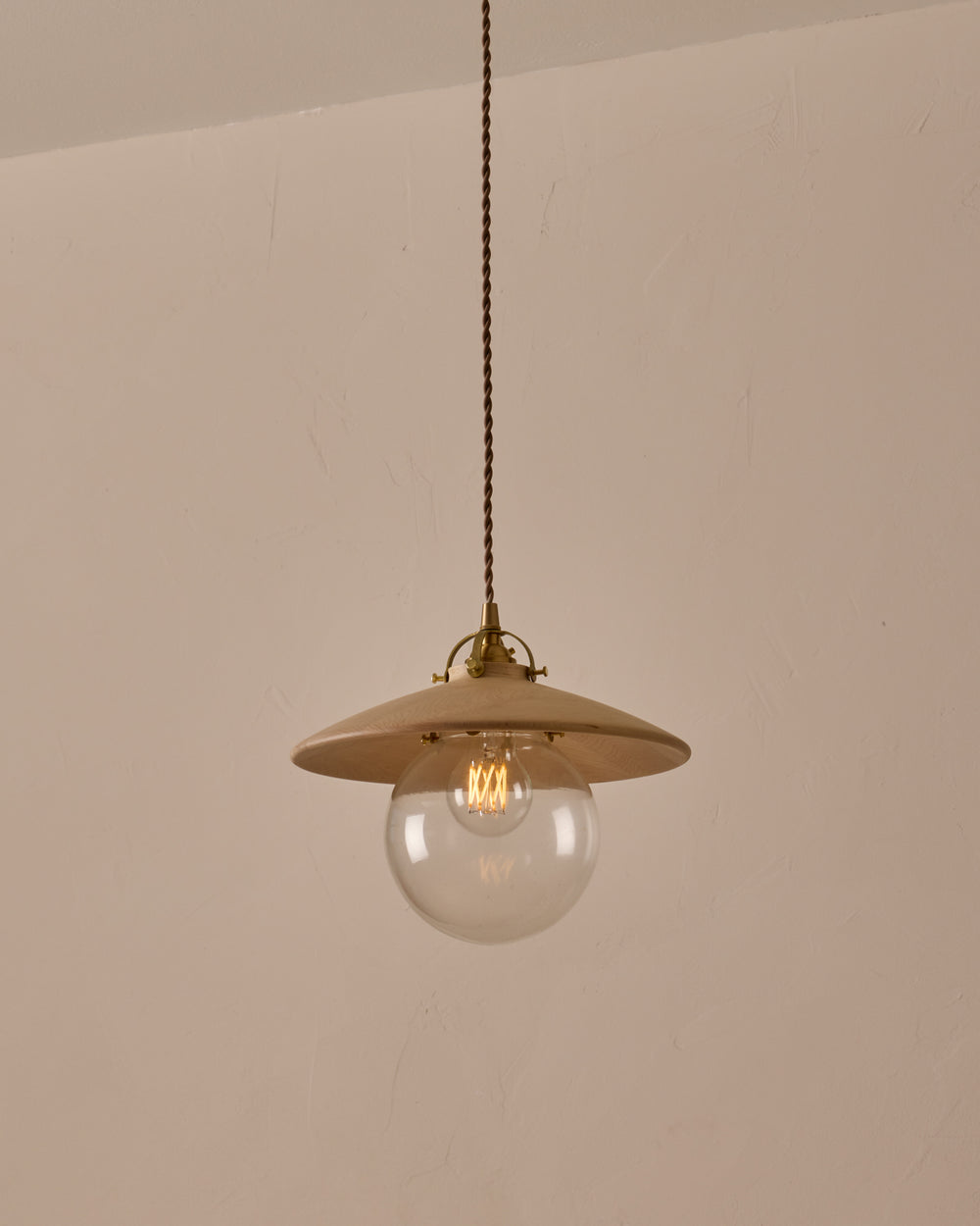 #shade-finish_clear maple #Cord-Color---Glass_Brown Cord - Clear Globe