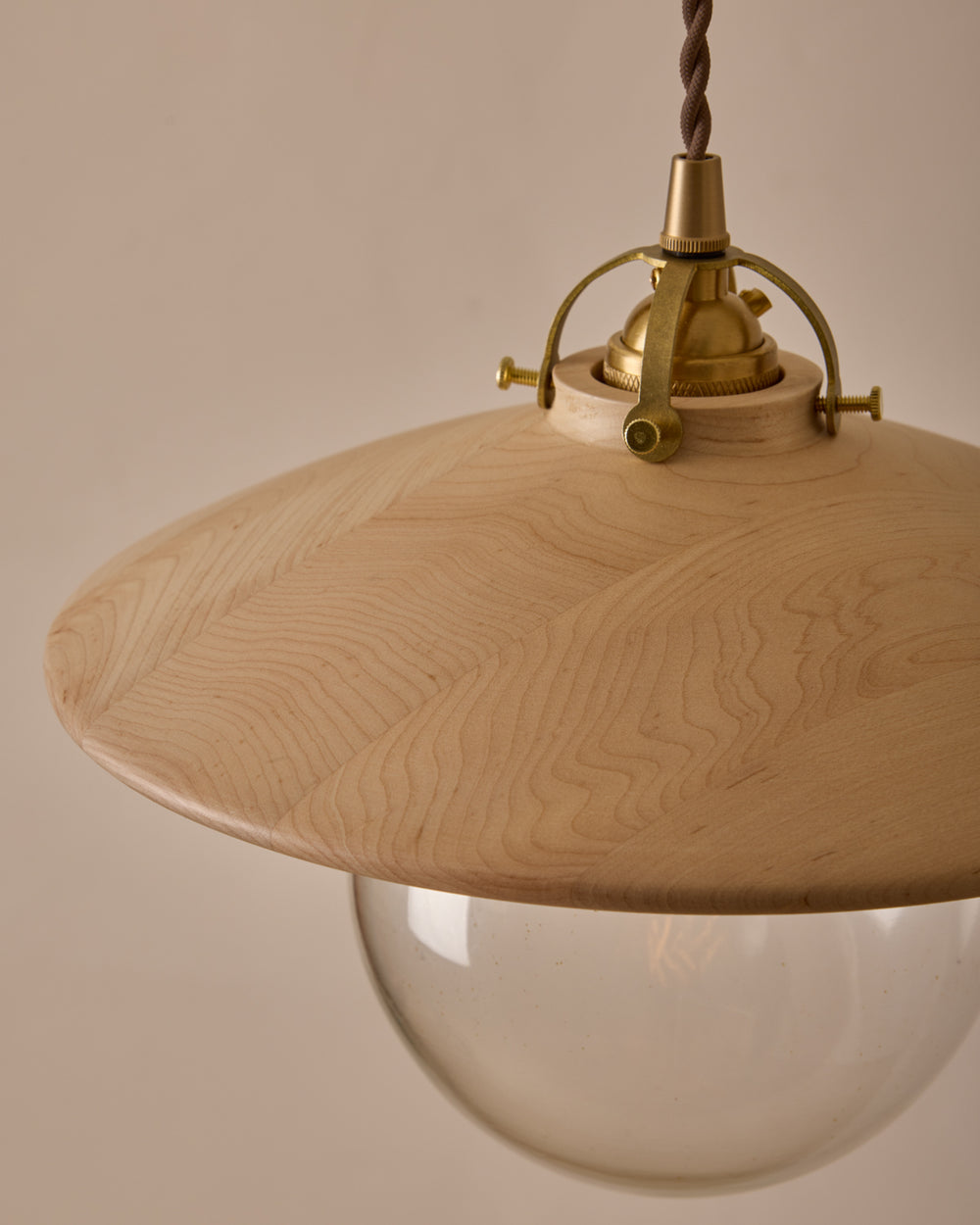 #shade-finish_clear maple #Cord-Color---Glass_Brown Cord - Clear Globe