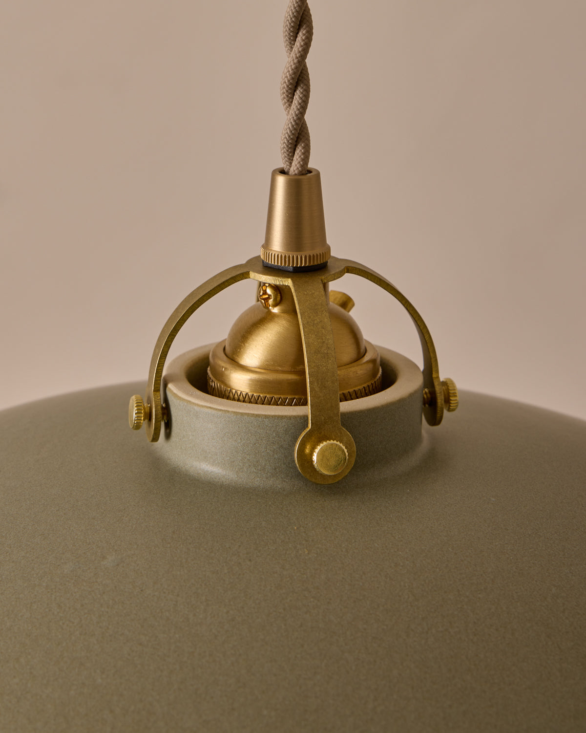 #shade-finish_olivine ceramic #Cord-Color---Glass_Beige Cord - Clear Globe