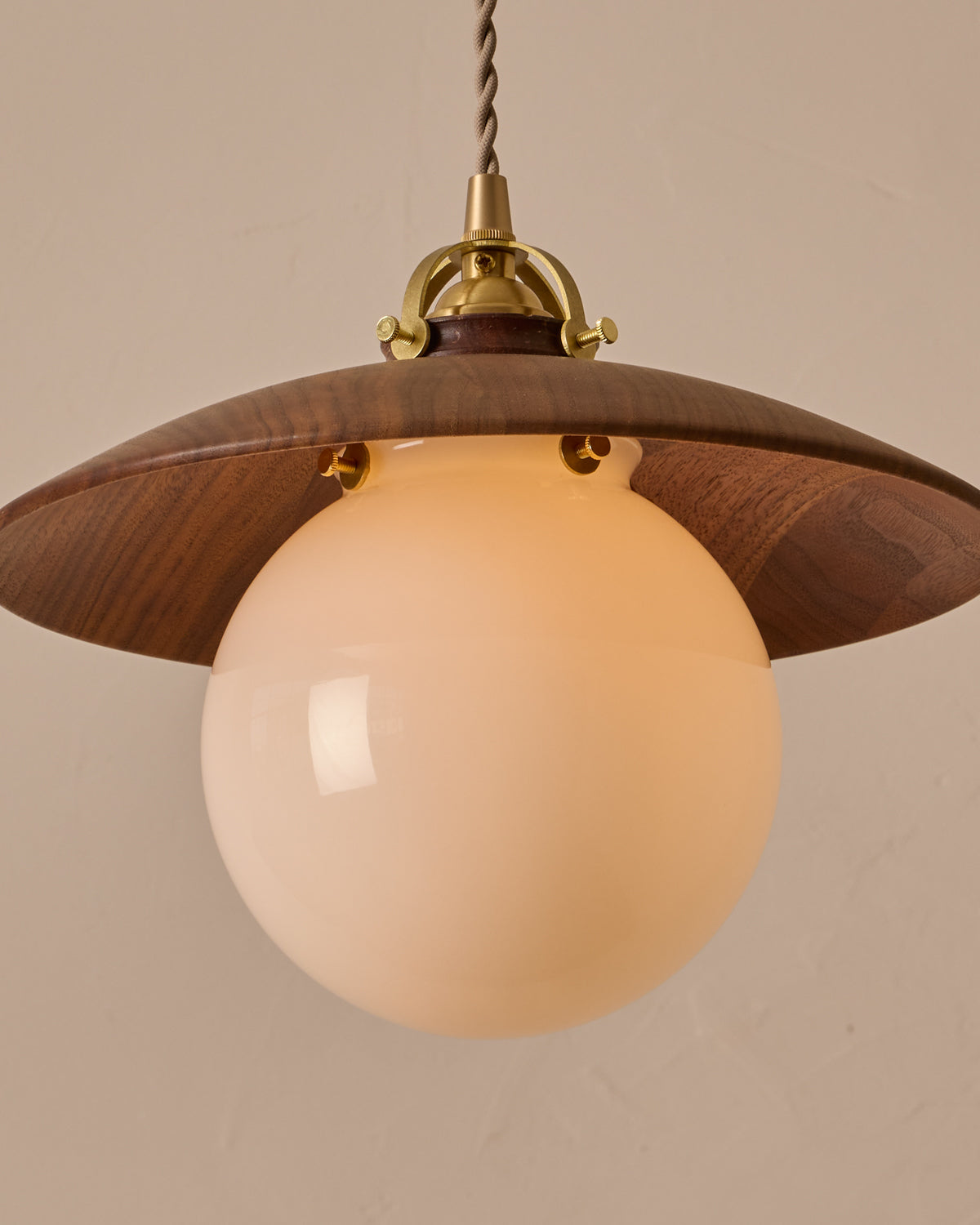 #shade-finish_black walnut #Cord-Color---Glass_Beige Cord - White Globe